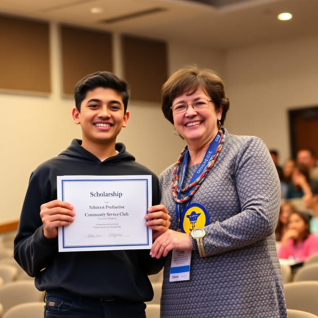Student scholarship recipient
